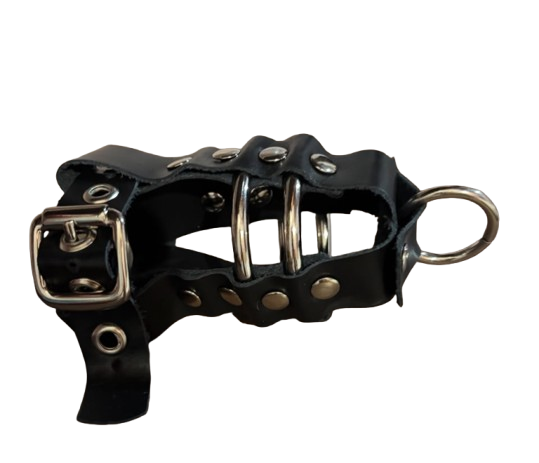 Cinto de castidade de couro preto