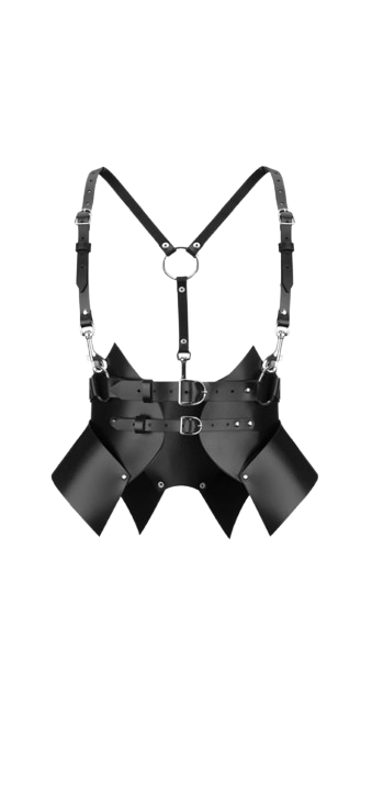 Harness preto de couro