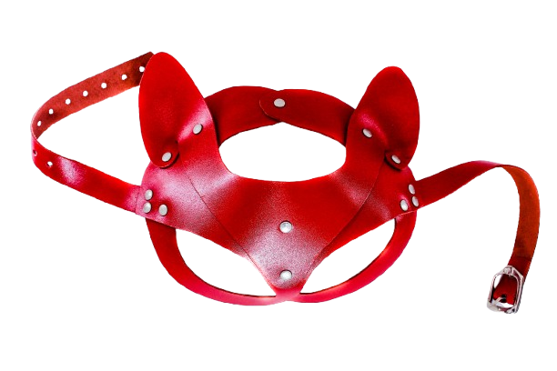 Máscara vermelha de couro modelo 2