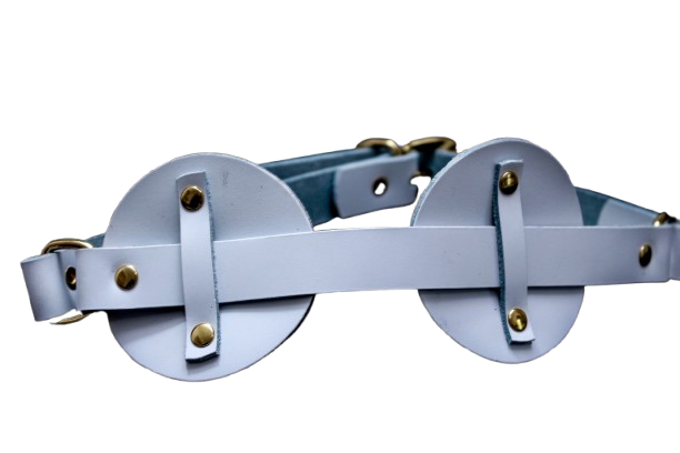 tapa olho de couro branco